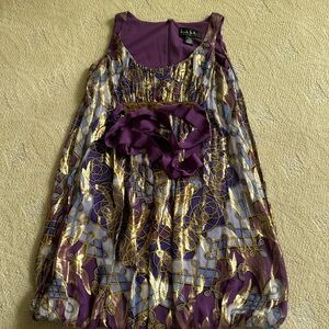 Nicole Miller Collection purple bubble cocktail dress